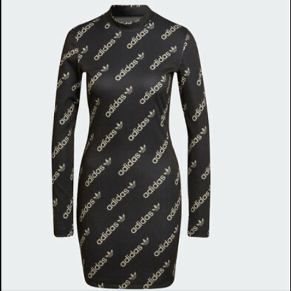 Brand New adidas Originals Logomania repeat logo mini dress - Picture 3 of 4